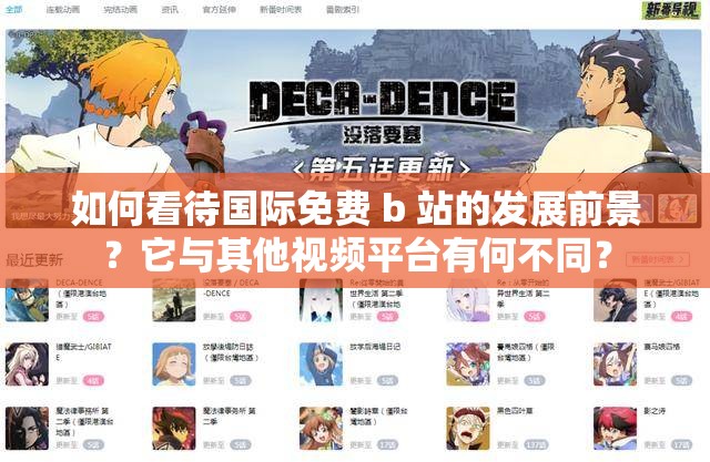如何看待国际免费 b 站的发展前景？它与其他视频平台有何不同？