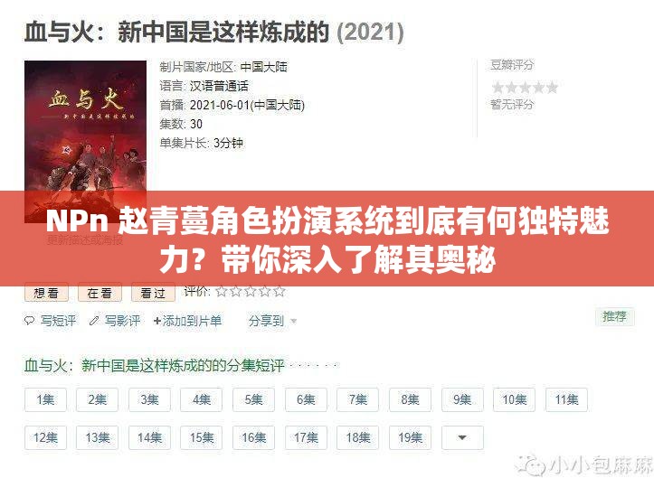NPn 赵青蔓角色扮演系统到底有何独特魅力？带你深入了解其奥秘