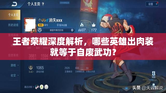 王者荣耀深度解析，哪些英雄出肉装就等于自废武功？