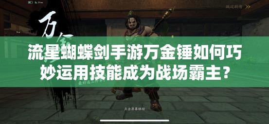 流星蝴蝶剑手游万金锤如何巧妙运用技能成为战场霸主？