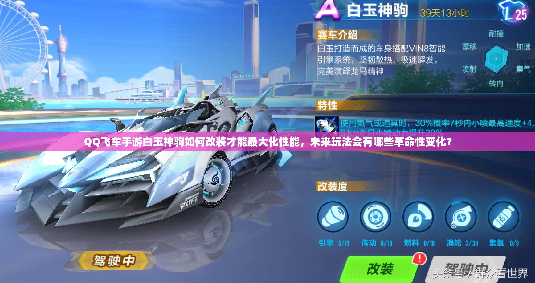 QQ飞车手游白玉神驹如何改装才能最大化性能，未来玩法会有哪些革命性变化？