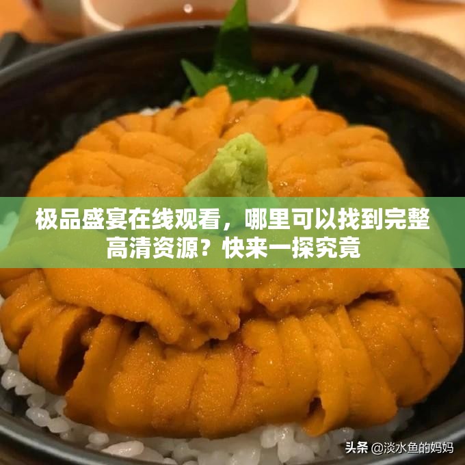 极品盛宴在线观看，哪里可以找到完整高清资源？快来一探究竟