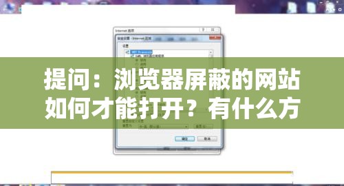提问：浏览器屏蔽的网站如何才能打开？有什么方法和技巧？
