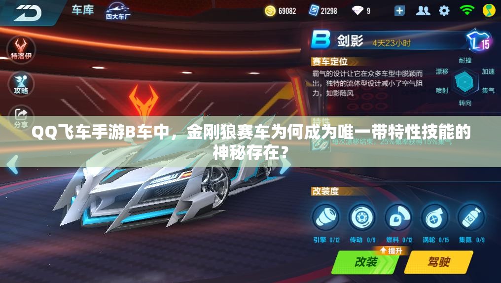 QQ飞车手游B车中，金刚狼赛车为何成为唯一带特性技能的神秘存在？