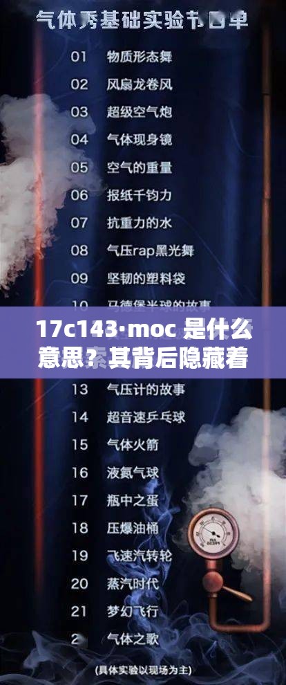 17c143·moc 是什么意思？其背后隐藏着怎样的秘密和价值？