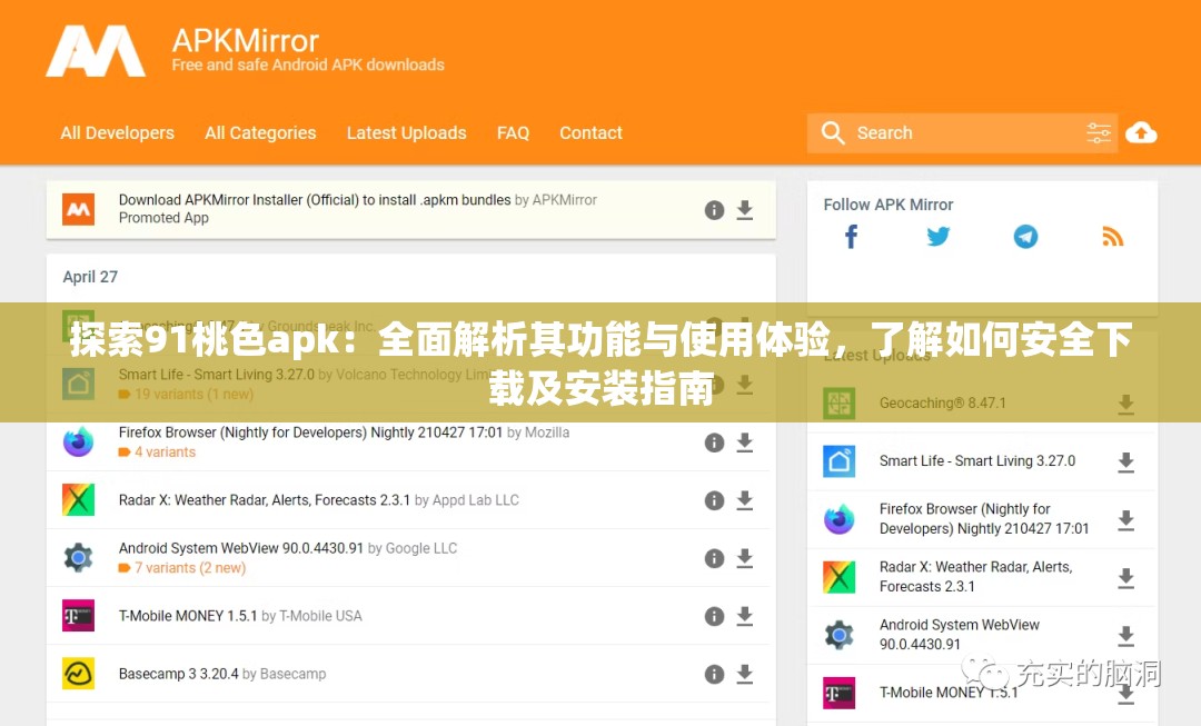 探索91桃色apk：全面解析其功能与使用体验，了解如何安全下载及安装指南