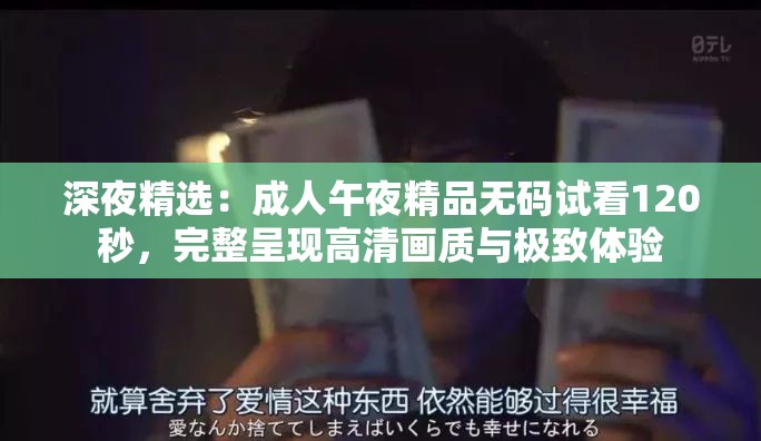 深夜精选：成人午夜精品无码试看120秒，完整呈现高清画质与极致体验
