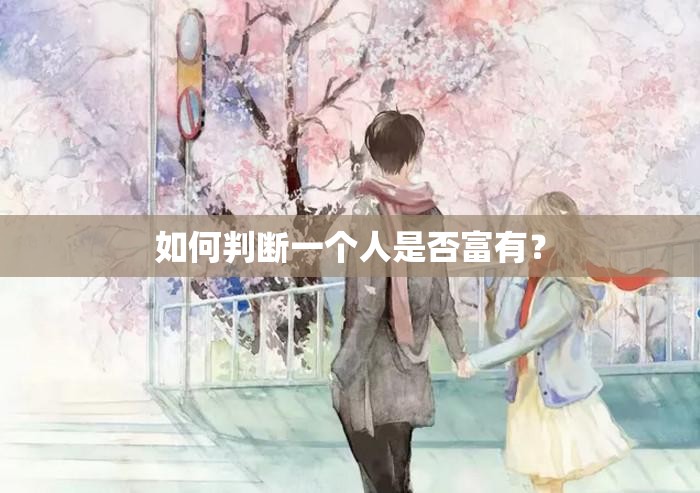 如何判断一个人是否富有？