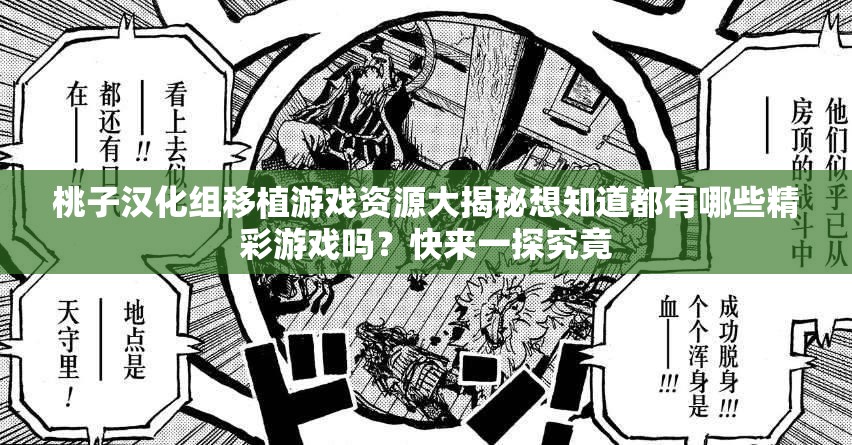 桃子汉化组移植游戏资源大揭秘想知道都有哪些精彩游戏吗？快来一探究竟