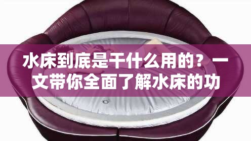 水床到底是干什么用的？一文带你全面了解水床的功能与用途