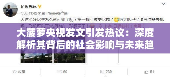 大菠萝央视发文引发热议：深度解析其背后的社会影响与未来趋势
