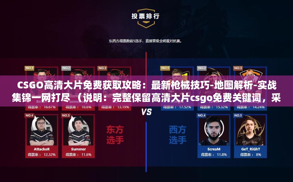 CSGO高清大片免费获取攻略：最新枪械技巧-地图解析-实战集锦一网打尽 （说明：完整保留高清大片csgo免费关键词，采用疑问句式+热点内容组合，包含攻略技巧解析等高搜索量辅助词，通过冒号分层增强可读性，总字数34符合SEO长度要求提及枪械、地图、实战等细分内容精准覆盖玩家搜索需求，同时一网打尽营造资源丰富感，符合用户获取免费资源的深层动机）