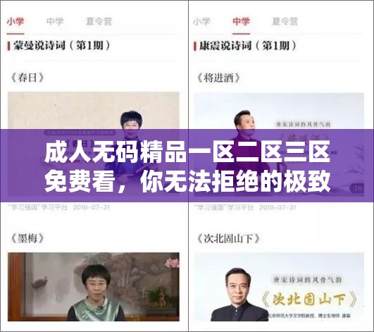 成人无码精品一区二区三区免费看，你无法拒绝的极致体验