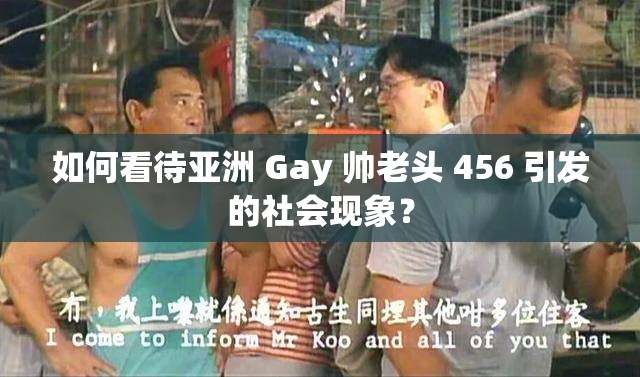 如何看待亚洲 Gay 帅老头 456 引发的社会现象？