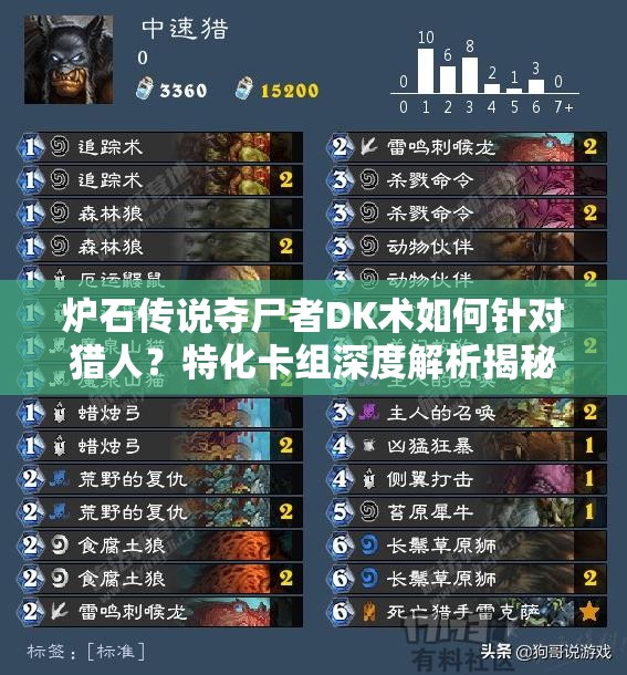 炉石传说夺尸者DK术如何针对猎人？特化卡组深度解析揭秘