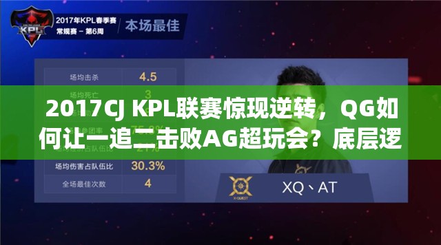 2017CJ KPL联赛惊现逆转，QG如何让一追二击败AG超玩会？底层逻辑揭秘！