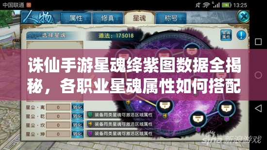 诛仙手游星魂绛紫图数据全揭秘，各职业星魂属性如何搭配成悬念？