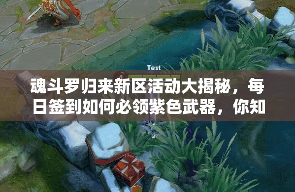 魂斗罗归来新区活动大揭秘，每日签到如何必领紫色武器，你知道吗？